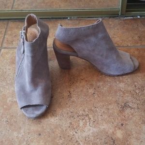Grey peep toe  booties